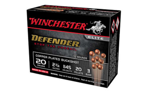 Ammunition Winchester Ammunition Defender 20Gauge WIN DEF 20GA 2-3/4" BUCK 3 10/100